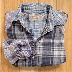 FP + Artisan De Luxe Charlize Plaid Mix Shirt